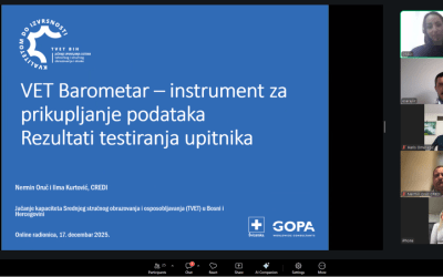 Vijesti 8 Održana online radionica za škole: Jačanje kapaciteta školskog osoblja za donošenje politika zasnovanih na dokazima u stručnom obrazovanju